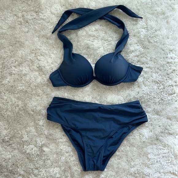 Blue Halter Bikini - Picture 2 of 7